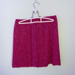 Pink Sparkly Mini Skirt